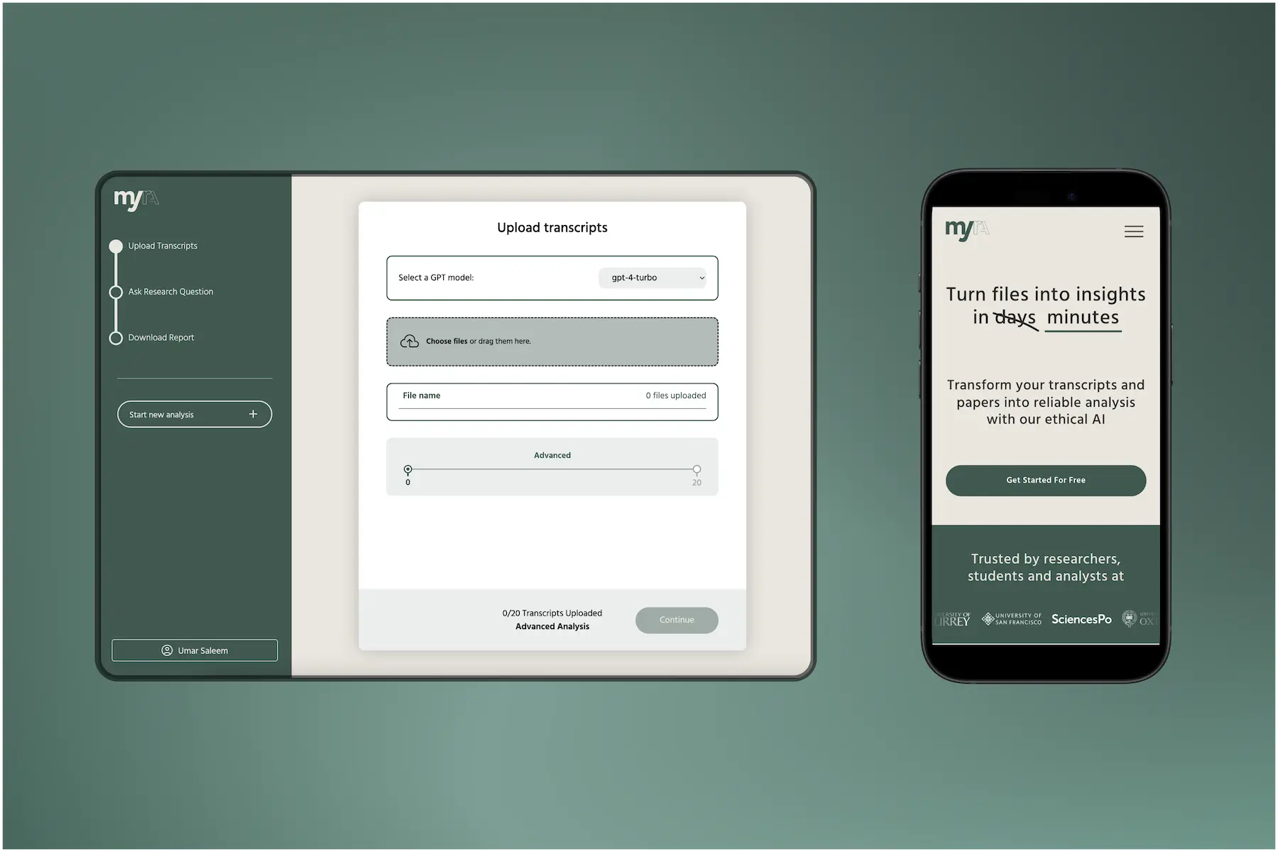 Myra AI product screenshot